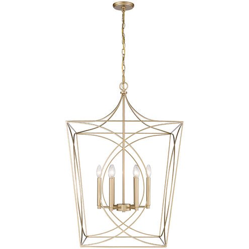 Tracy 6 Light 24 inch Painted Modern Gold Pendant Ceiling Light